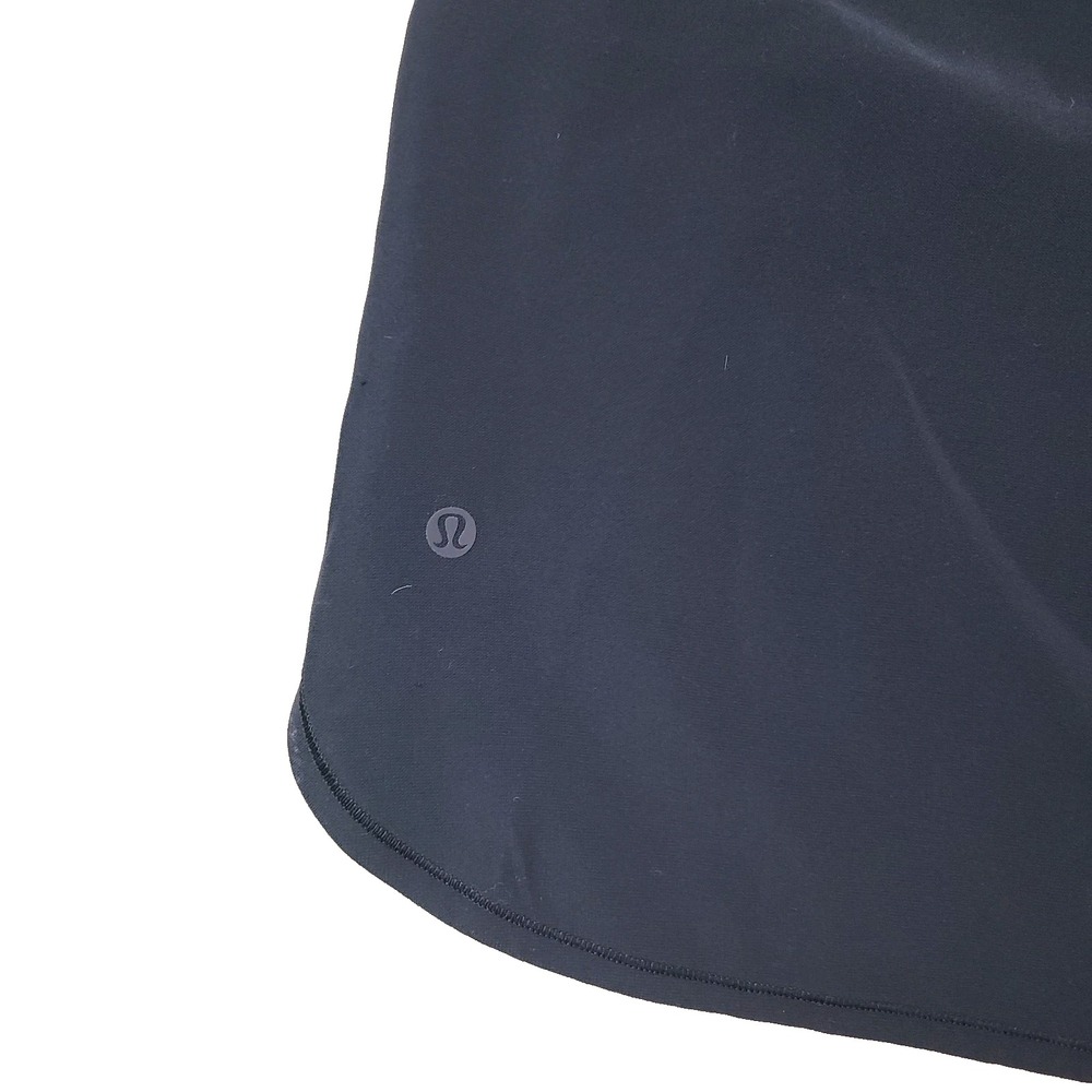 Lululemon On The‎ Fly Skirt Black Pull-On Elastic Waist Drawstring Athleisure 8 - Picture 5 of 9